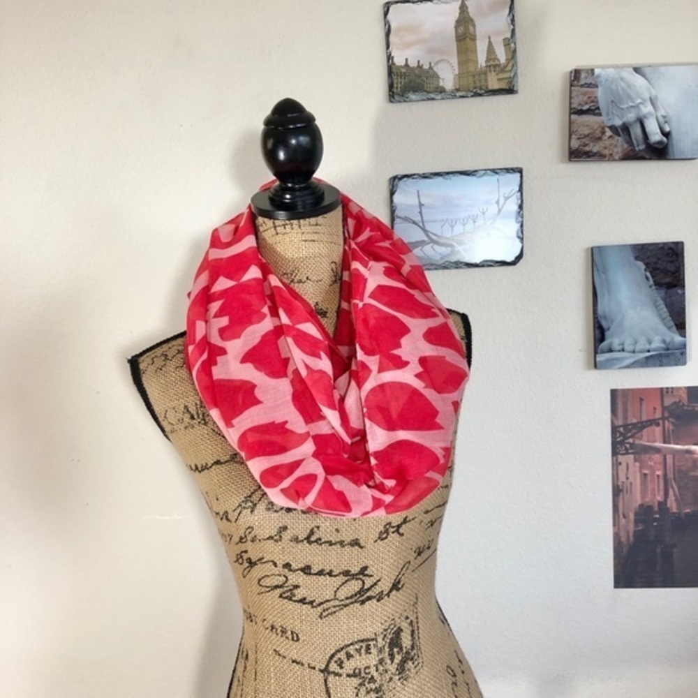 Pink and red infinity scarf!
